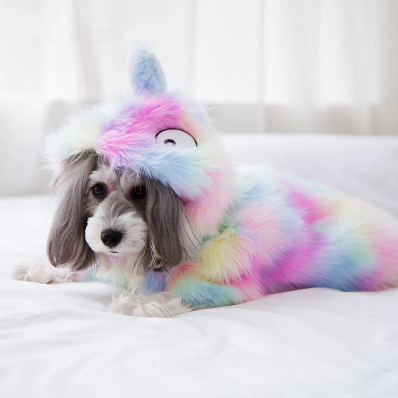 Roztomilé Mačka, Pes, Psie Oblečenie Bunda, Tričko Pet Oblečenie Rainbow Srsť Srsť Psa Šteňa Pet Oblečenie Francúzsko Buldog Yorkshire ropa perro