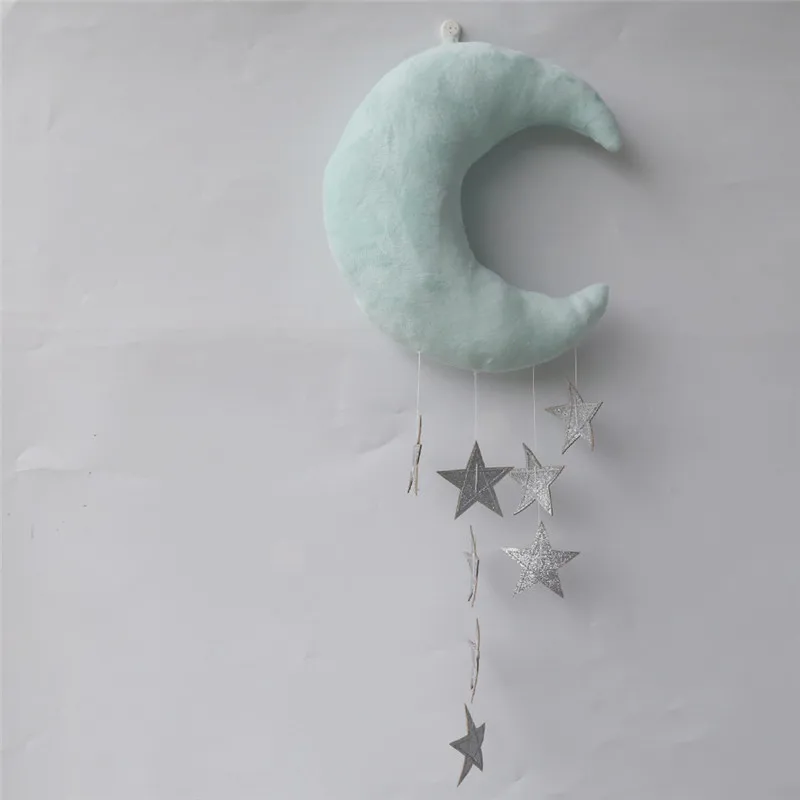 Ručné Hviezdy, Mesiac Plyšová Detská Dekor Detská Postieľka Baby Detská Izba Dekorácie