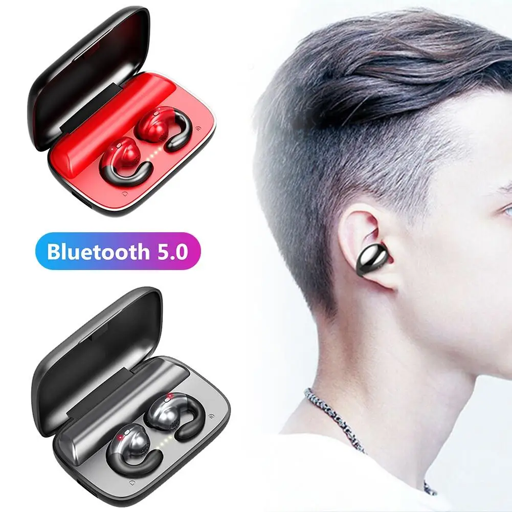 S19 Super Mini Kostné Vedenie TWS Plus Bluetooth 5.0 Handsfree Bezdrôtové Slúchadlá Športové Slúchadlá Pre xiao huawei iphone