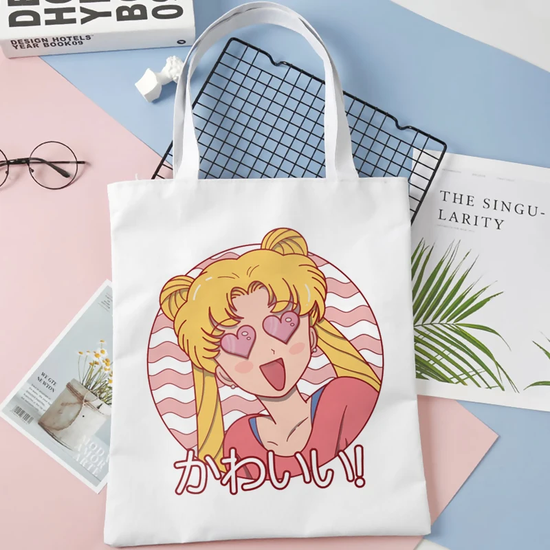 Sailor Moon nákupní taška bolsa nakupovanie eco tote bag juty reciclaje opakovane sacolas