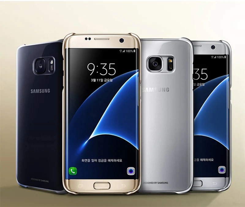 Samsung Oficiálne Kryt Pre Mobilný Telefón Samsung Galaxy S7 S7 Okraji Transparentné ochranné shell Ultra Slim Späť Ochranné puzdro