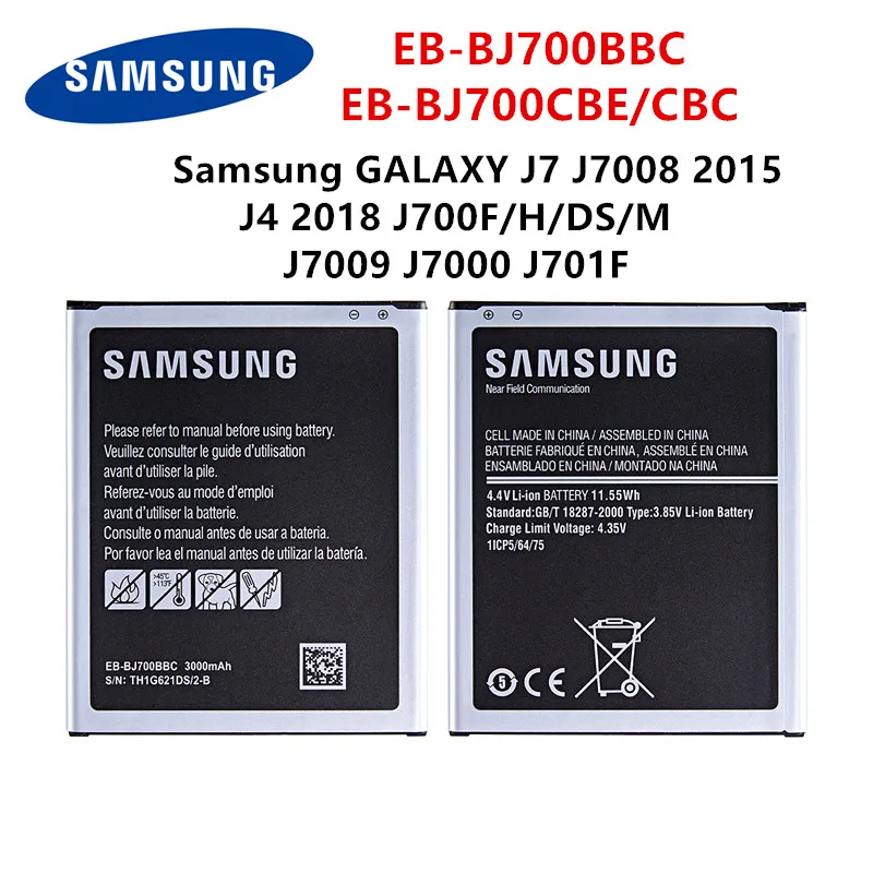 SAMSUNG Pôvodnej EB-BJ700BBC EB-BJ700CBE EB-BJ700CBC 3000mAh batérie Pre Samsung GALAXY J7 J7008 J4 J700F J7009 J7000 J701F NFC