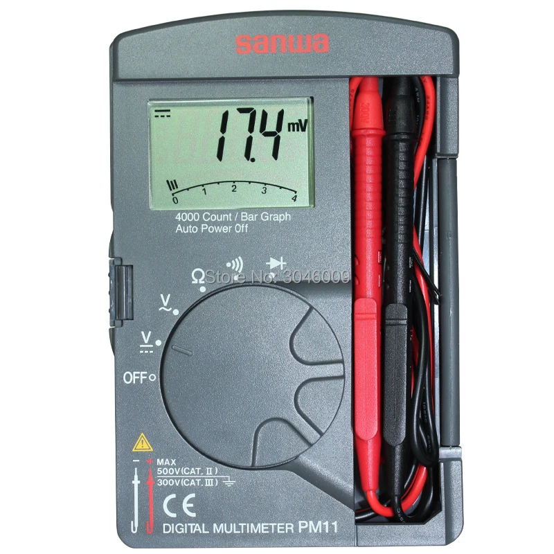 Sanwa PM11 Digitálnych univerzálnych meracích prístrojov / Vrecko Typu, Kompaktný Merač Multimeter Odpor / On / Off / Frekvencia / Diód, Test