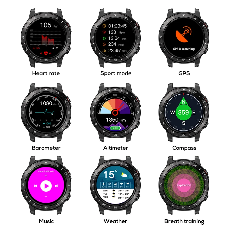 Severnom Okraji Kríž Fit2 Vonkajšie Nepremokavé Športové Digitálne Smart Hodinky Kompas Módny Náramok Hodiniek Smartwatch Pre Mužov