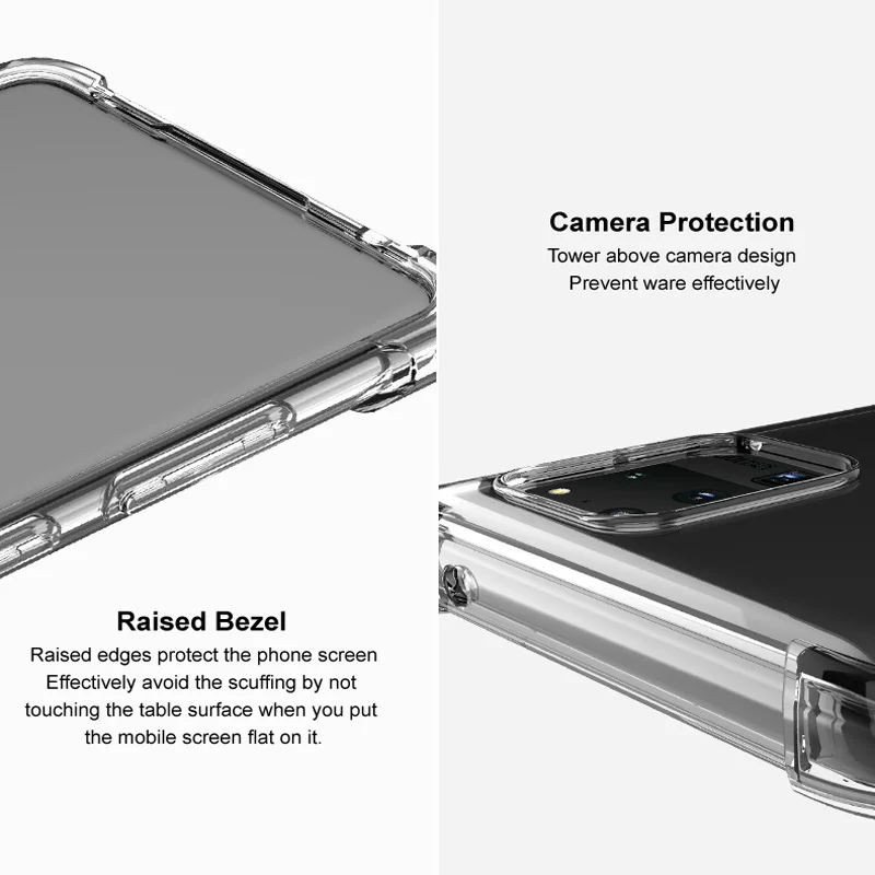 Shockproof Prípade Crystal Clear Zadný Panel pre Sony Xperia 5 II Transparentné Prípade Xperia 5II Zadný Kryt IMAK 360 Chrániť Xperia5 ii