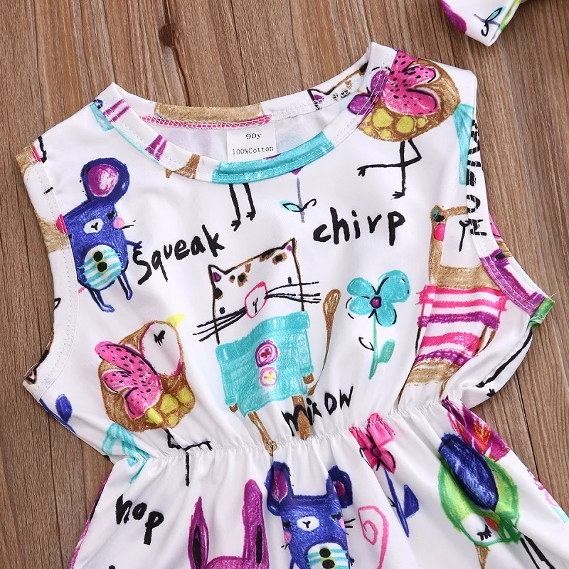 Sladké Dieťa Dieťa Dievča Kombinézu hlavový most Maľovanie Jumpsuit Oblek Sunsuit 2KS Letné Oblečenie