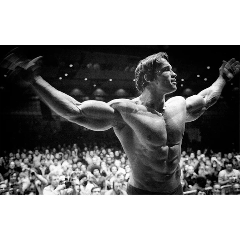 Slávna filmová Hviezda Charakter Arnold Schwarzenegger v Pohode Fitness Svalov Čiernej A Bielej Plagát Obývacia Izba 30x40 Palcový Stene Visí