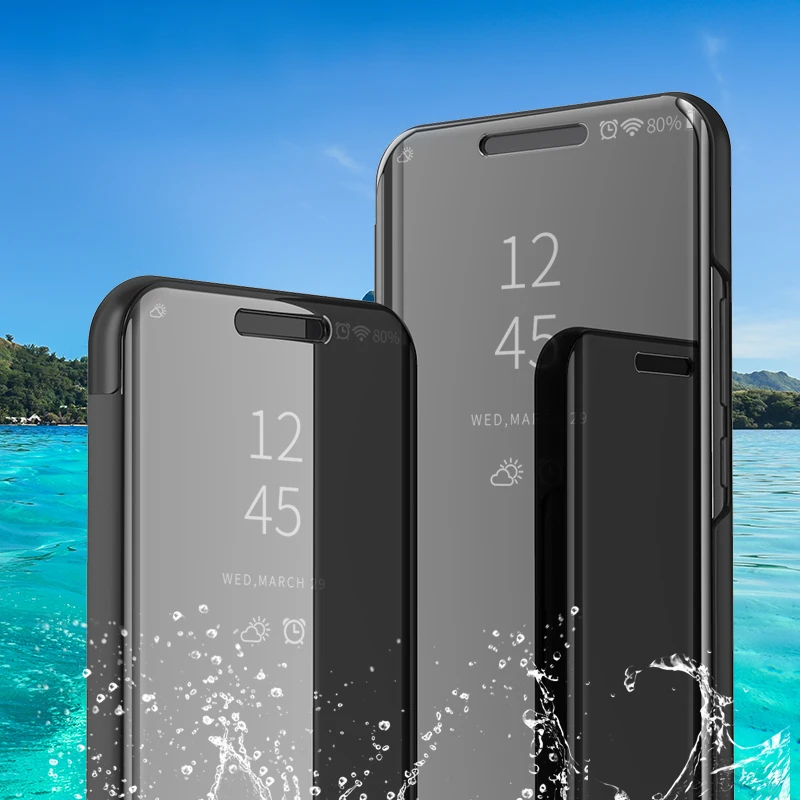 Smart Mirror Flip Telefónu Prípade Pre Xiao Mi 10 Pro A3 9T 8 Svetla A2 Lite Mäkké Zadné Kryty Pre Xiomi Redmi Poznámka 9S 9 8 Pro 7 7A