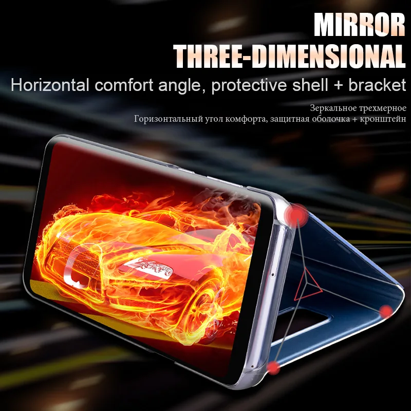 Smart Mirror Telefón púzdra Pre iPhone 7 8 6 6 Plus Okno Vymazať Zobrazenie Flip puzdro Pre iPhone 12 11 Por Max XS Max X XR Zrkadlo Prípade