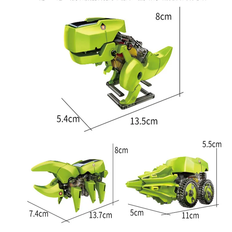 Solárny Robot Dinosaurov DIY Zmontované Puzzle Model Auta Vzdelávacie Hračky Pre Deti, Chlapec Technológie Veda KMEŇOVÝCH Brinquedos