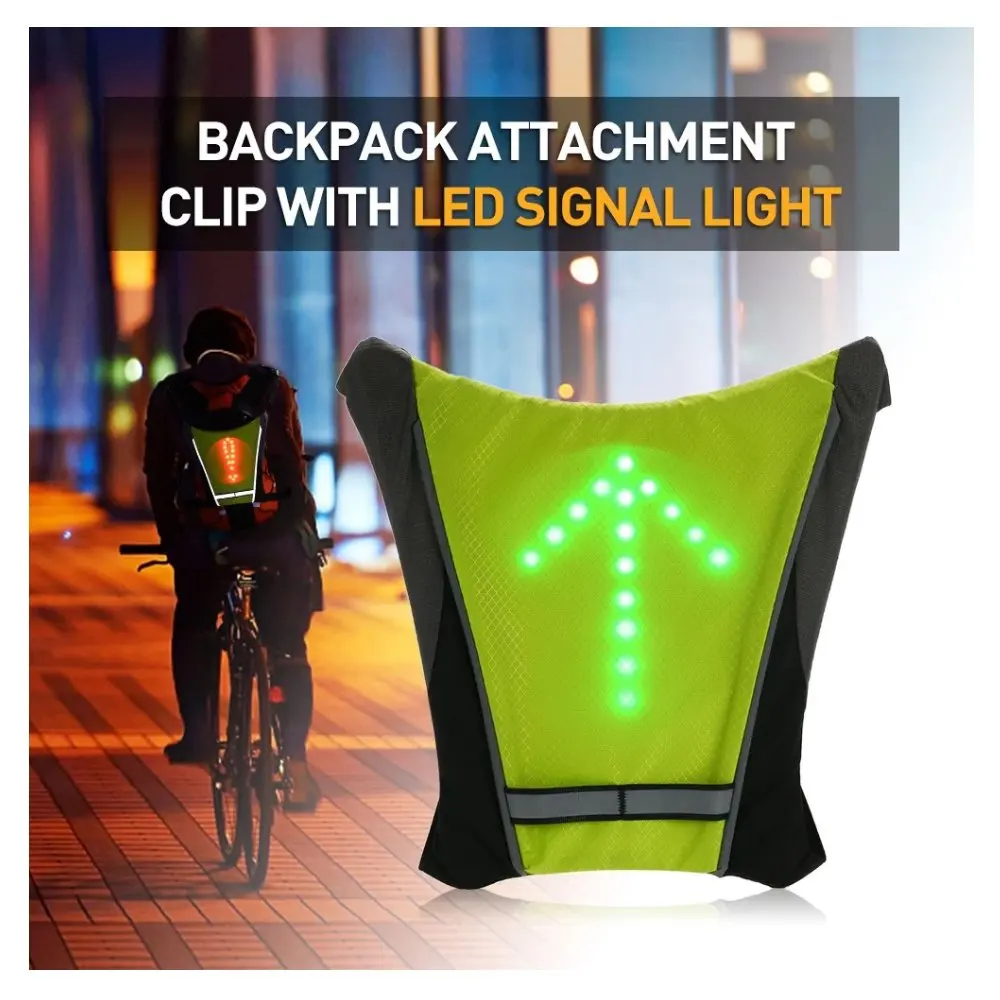 Svetlo na bicykel Turnning Signál Požičovňa bicyklov Ukazovateľ Vonkajšie Turistika Kempovanie Svetlo Reflexná Vesta Požičovňa Bezpečnostné LED Batoh