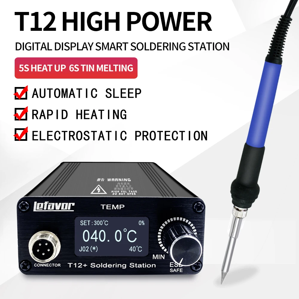 T12 75W Digitálne Spájkovačka StationTips Zváranie Prepracovať Stanice teplota nastaviteľné ovládanie microcontroller