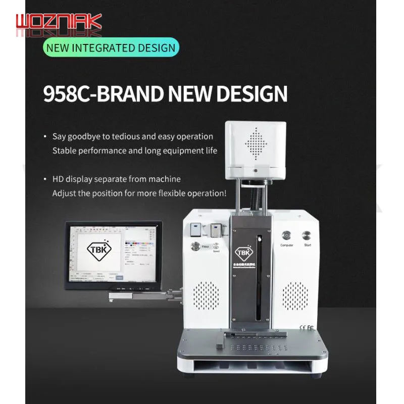 TBK-958C MINI tlačiareň CNC Laserové Rytie Stroj LCD Laser Opraviť Stroj Pre iPhone 11 X XS XSMax 8 8+ Zadný kryt odstránenie