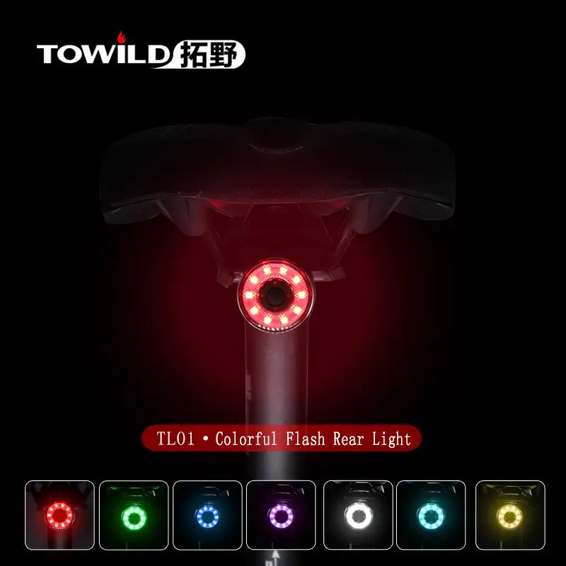 Towild TL01 Bicykel zadné svetlo s USB nabíjanie bezpečnosť počas jazdy v noci na koni upozornenie cestnej horský bicykel zadné svetlo príslušenstvo