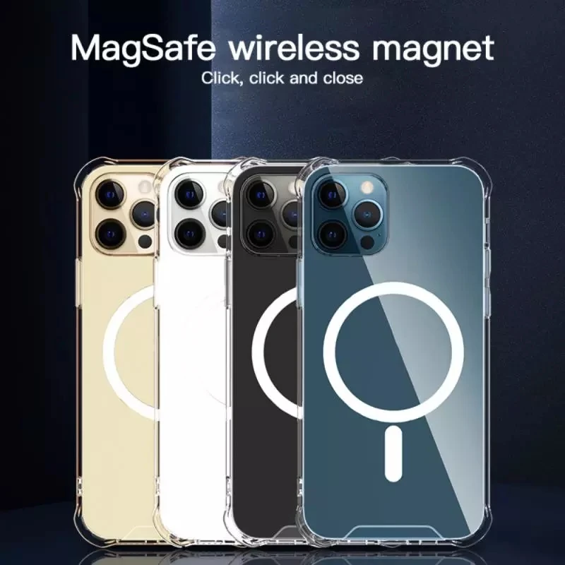 Transparentné Mobilný Telefón puzdro Pre IPhone 12 Pro Max MagSafing Prípade Shockproof Ochranný Kryt Plášťa Pre iPhone12 Mini 11 XS