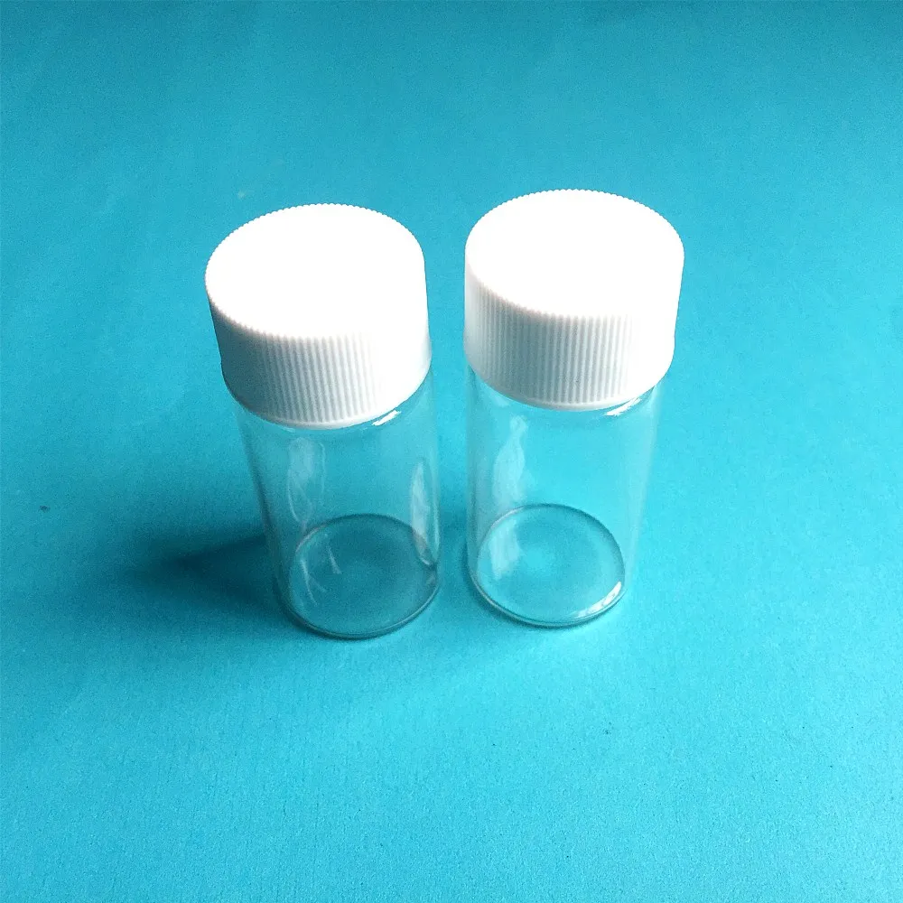 Transparentné Skrutku Chromatografia ampulka 20ml pre Shimadzu 27.5*57mm Vzorky Skladovanie Fliaš 22 mm Obsahuje fľašu s vekom Septa 10pcs
