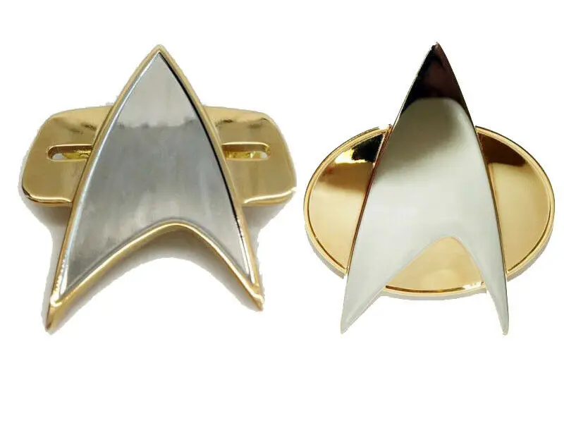 Trek Cosplay Star TNG Voyager DS-9 Cosplay Hviezdne Brošňa Odznak Communicator Pin Box Halloween Karneval Prop Príslušenstvo