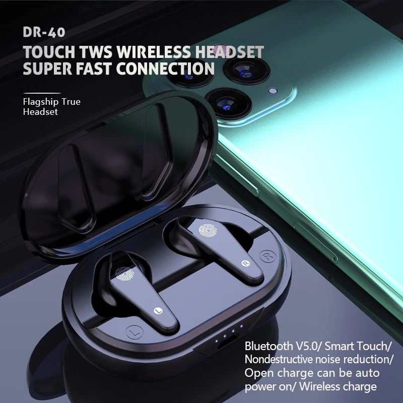 TWS Bezdrôtové Bluetooth Slúchadlá Slúchadlá Digitálny Displej Bluetooth V5.0 Nepremokavé Handsfree Slúchadlá Slúchadlá S Mikrofónom