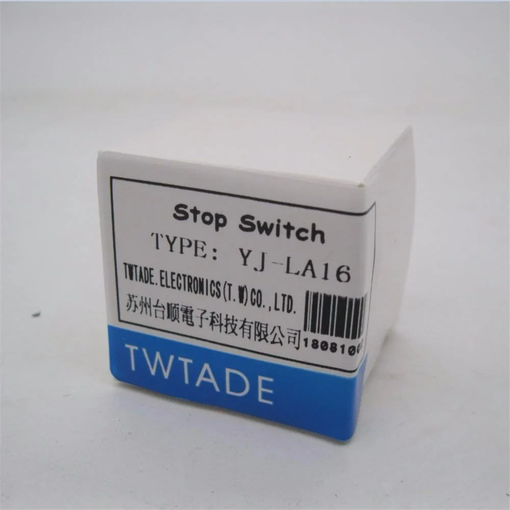 TWTADE/AC110V-250V DC12V-250V 0.1-5A SPDT 1NO 1NC 3Pin 16 Self-Locking Húb Núdzové Stop tlačidlo Prepnúť