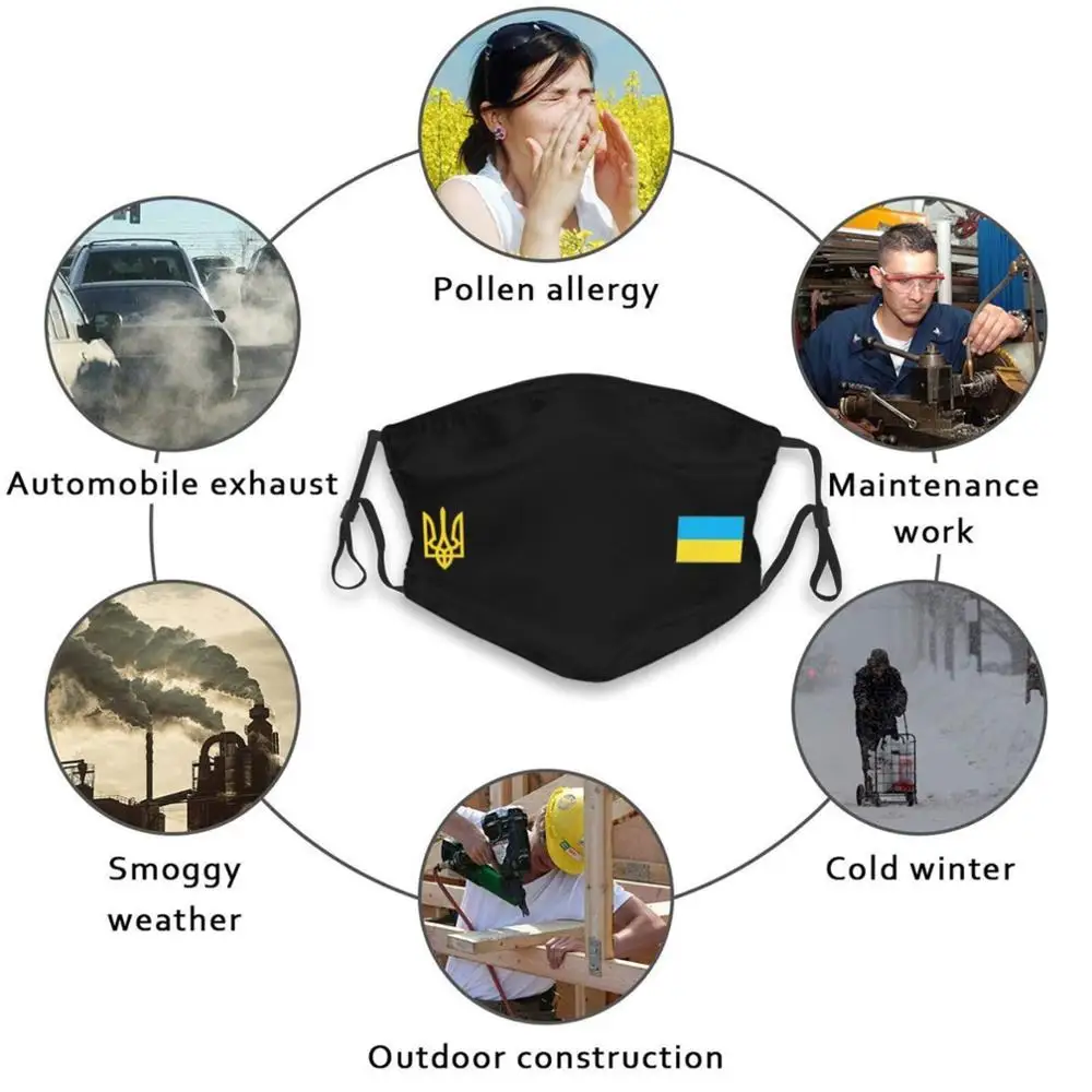 Ukrajina Trident Symbol , Ukrajina, Národný Symbol , Tryzub , ukrajinský Vlajka ( 2020 - 7Ukr4 ) Vytlačiť Opakovane Pm2.5 Filtra urob si sám