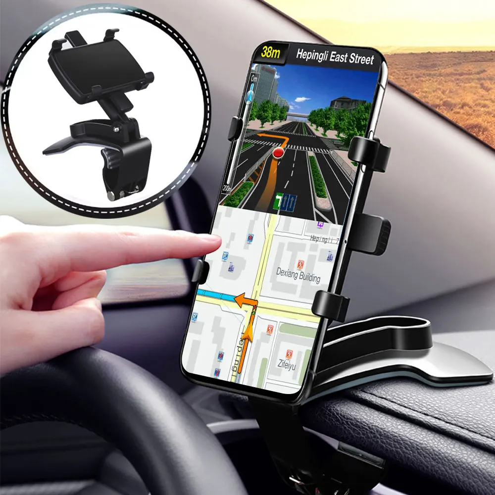 Univerzálny Auto Tabuli Držiaka Telefónu 360-Stupňový Nastaviteľný Mobilný telefón Stojí Spätné Zrkadlo Slnečná Clona GPS Navigácie Držiak