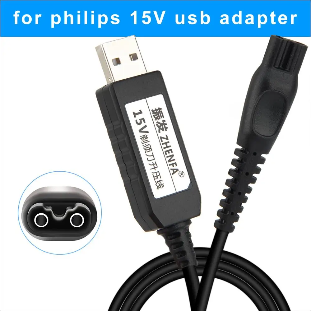 USB 15V 5.4 W nabíjací Kábel Napájací Adaptér HQ8505 Nabíjačka PHILIPS holiaci strojček HQ8 HQ9 HQ64 RQ10 RQ11 RQ12 SH50 SH70 SH90 S9000