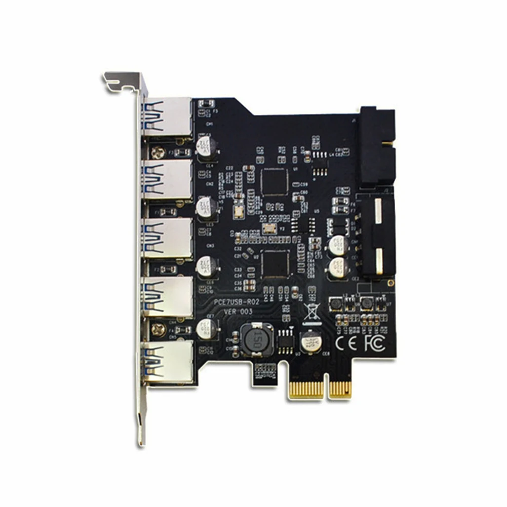 USB 3.0, PCI-E Rozširujúca Karta 5 Porty ROZBOČOVAČ Adaptér pre Stolné PC, PCI Express Extender Modul Doska