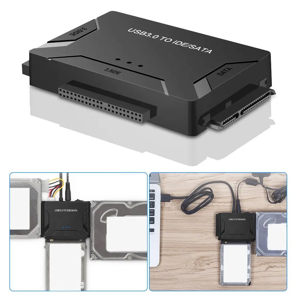 USB 3.0 to IDE/SATA Konvertor Super 5Gbps Prenos Externý Pevný Disk Adaptér Súprava Plug & Play, Podpora Až 4TB Disky