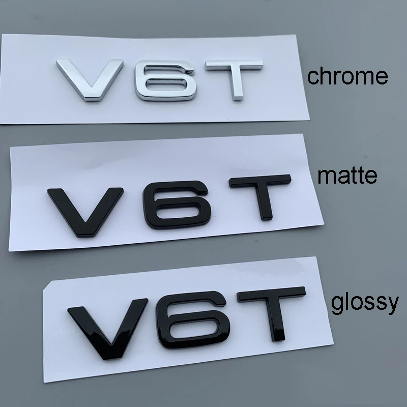 V6T V8T V10 W12 List Číslo Znak pre Audi A4L A5 A6L A7 A8L TT RS7 SQ5 Auto Styling Blatník Bočnom Zadnom Kufri Odznak s Logom Nálepky