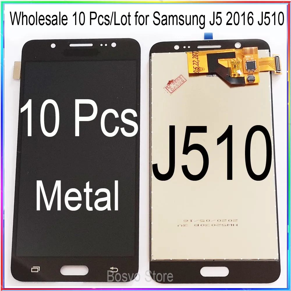 Veľkoobchod 10 Ks/Veľa pre Samsung J5 2016 J510 LCD displej s dotykovým montáž