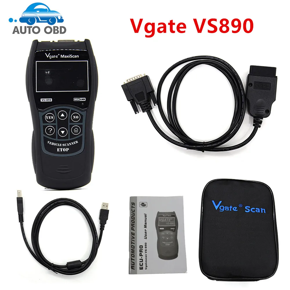 Vgate MaxiScan VS890 Univerzálny Diagnostický Nástroj, Auto Scan (automatické vyhľadávanie nástroj VS 890 OBD2 Vgate VS890 Skener Doprava Zadarmo