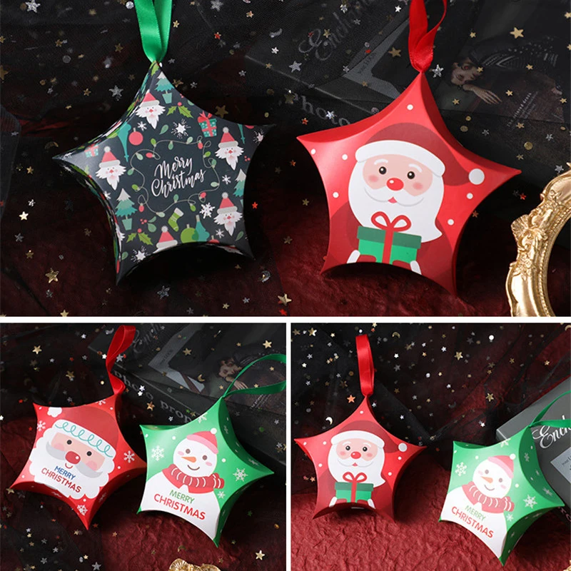 Vianočné Balenie Darčekové Tašky Santa Claus Snehuliak Candy Boxy Deti Narodeniny Láskavosti Box Balenie Papierové Tašky Podujatie Vianoce Dodávky
