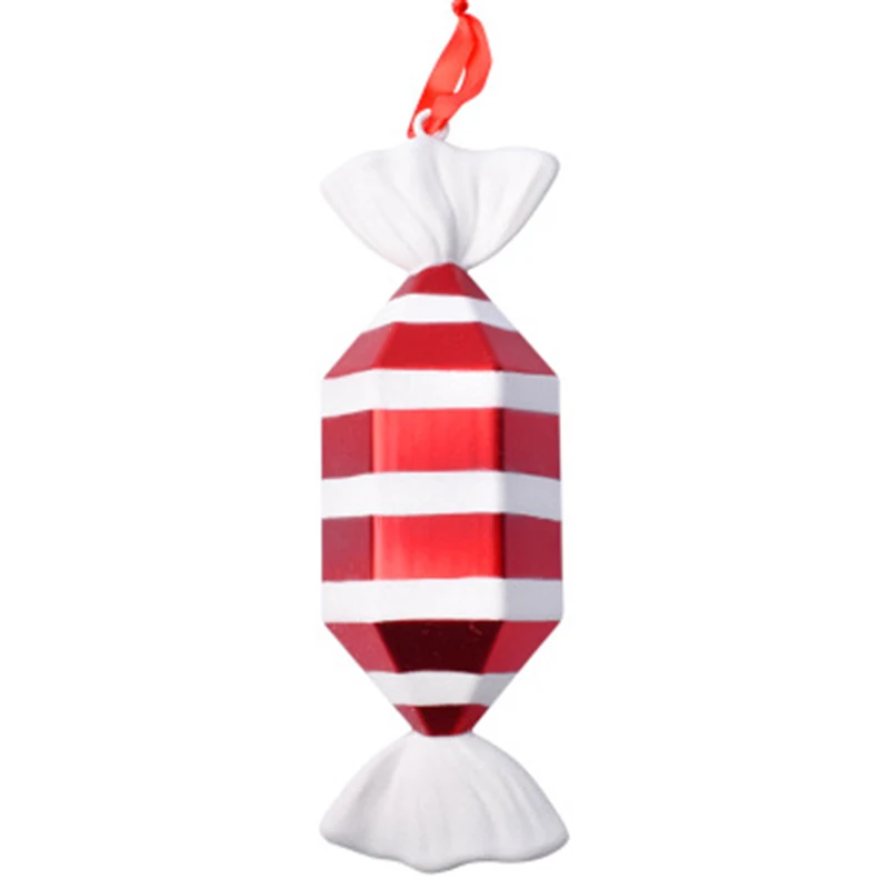 Vianočné Ozdoby Scény Rozloženie Darček Ozdoby Prívesok DIY Candy 30 CM Červená a Biela Candy Fáze Layout