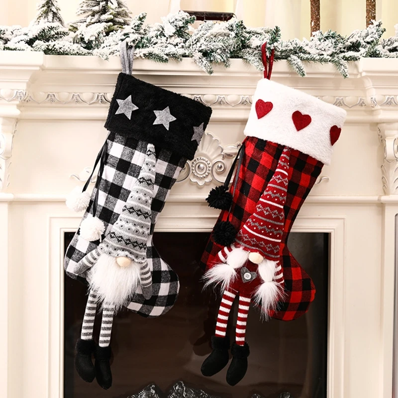 Vianočné Tomte Trpaslíci Pančuchy Koberčeky Švédsky Santa Vianočné Ponožky Visí Krb