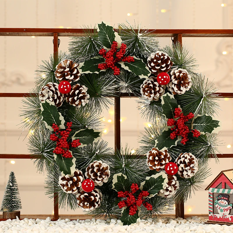 Vianočný Veniec Okna, Vchodové Dvere, Dekorácie, Ozdoby Bell Umelý Veniec, Vianočné Dekorácie Domov Umelé Dekorácie