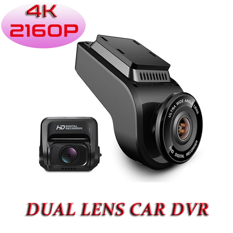 Videorekordér 4K IMX323 Snímač Ultra HD 2160P 60fps Auto Duálny Objektív DVR Dash Cam s GPS ADAS 1080P Nočné Videnie Zadná Kamera