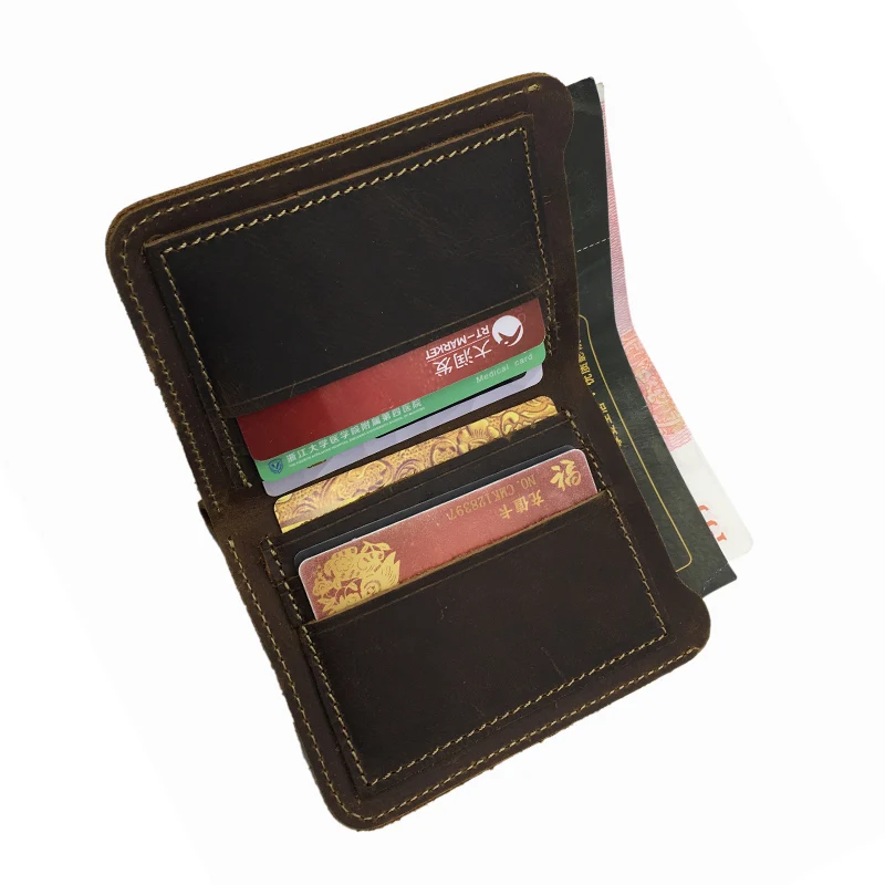 Vintage krátke peňaženky dizajnér vysokej kvality držiteľa karty kožené peňaženky, kabelky