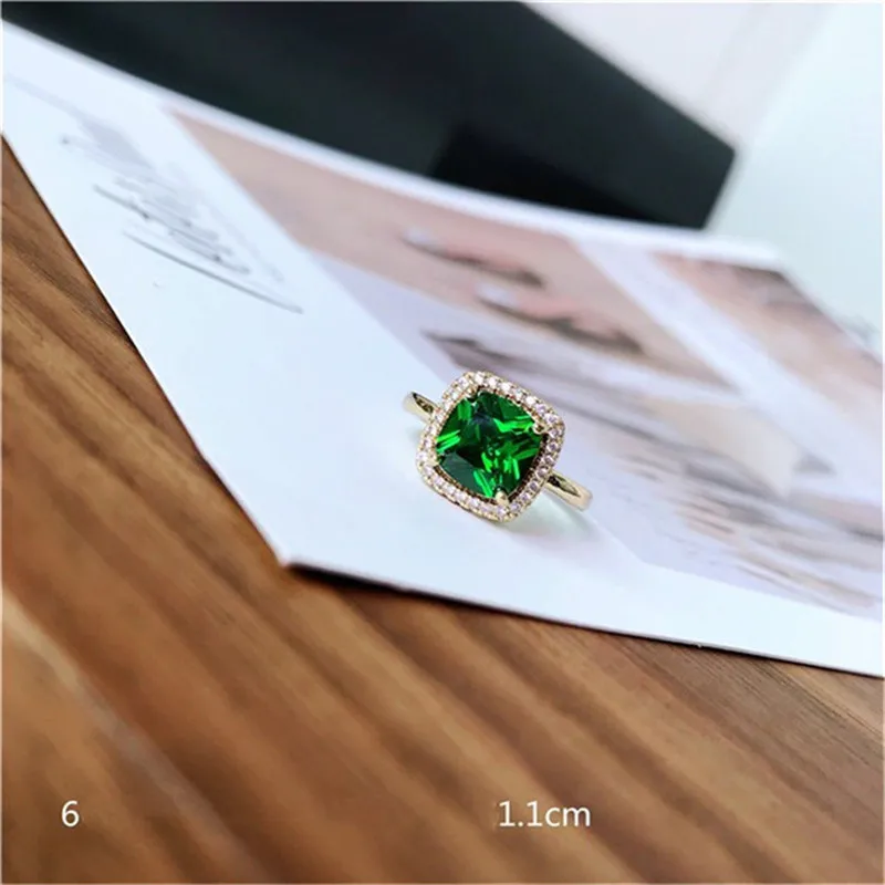 Vintage Prstene Pre Ženy S925 Mincový Striebro Smaragdovo Zelený Drahokam Nastaviteľný Krúžok Zlaté Svadobné Svadobné Jemné Šperky Príslušenstvo
