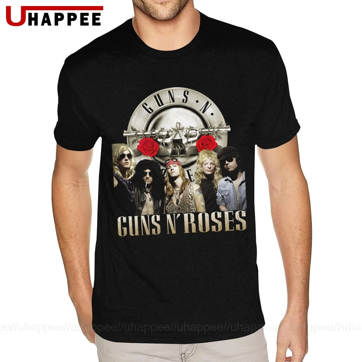 Vlastné Guns N Roses T-Košele pre Mužov na Mieru Krátke Rukávy Čistej Bavlny Kolo Krku Čaj