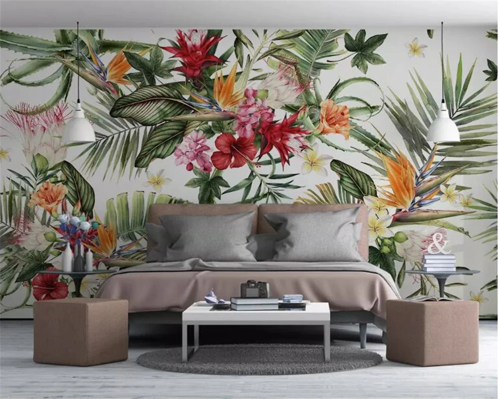 Vlastné Tapetu nástenná maľba Tropickom dažďovom Pralese Rastlín Cactus Flower, TV joj, steny foto Domova Obývacia Izba, Spálňa Tapety