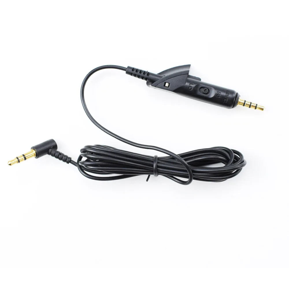 Vysoko Kvalitné Náhradné 3.5 mm AUX Audio Kábel Kábel pre Bose QC15, QC2 Slúchadlá s Inovované Inline Mikrofón Diaľkové Ovládanie