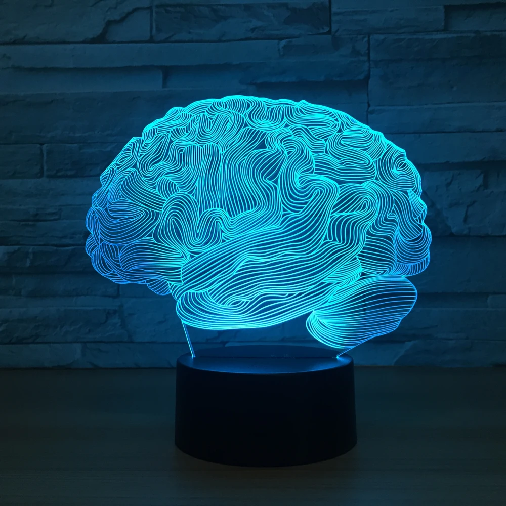 Výbuch modely mozgu tvar 3DLED farebné nočné svetlo kreatívne darčeky elektronické výrobky USB suché batérie s dvojakým použitím,