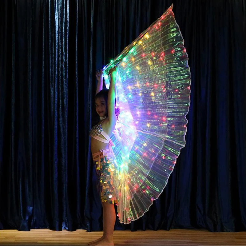 Výkon Prop Deti Dancewear Deti LED Krídla rozsvieti Krídla Kostým, Doplnky, Brušný Tanec Krídlo (s palicami) Multicolors
