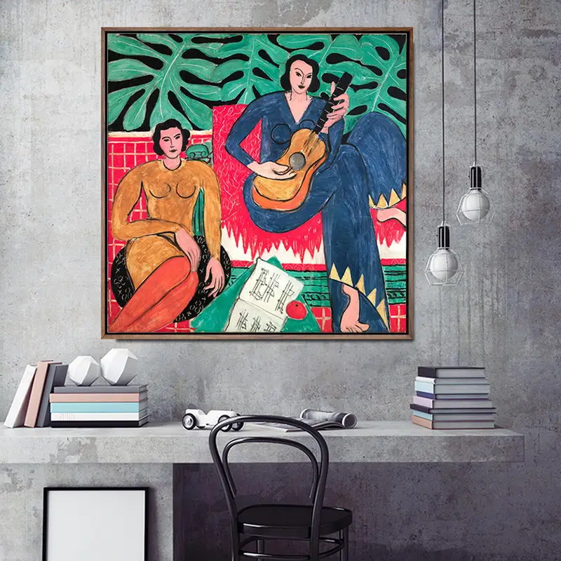 Wall Art Plagát, Nordic Štýl Tlače Francúzsky Henri Matisse Modulárny Obrázky Plátno, Maľovanie Na Obývacia Izba Domova Č Rámec