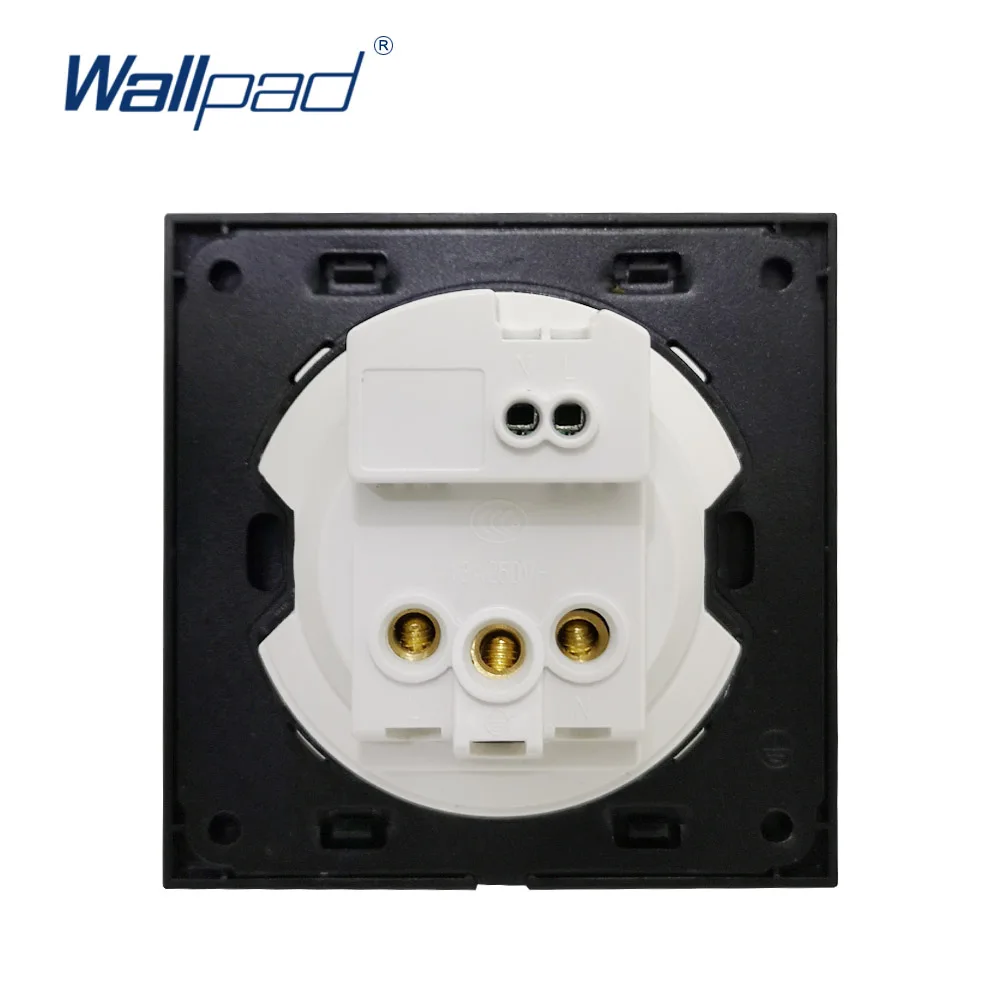 Wallpad L6 Biele Sklo EÚ UK Univerzálne viacúčelové Elektrické Zásuvky elektrickej Zásuvky s 2.1 A USB Nabíjací Port