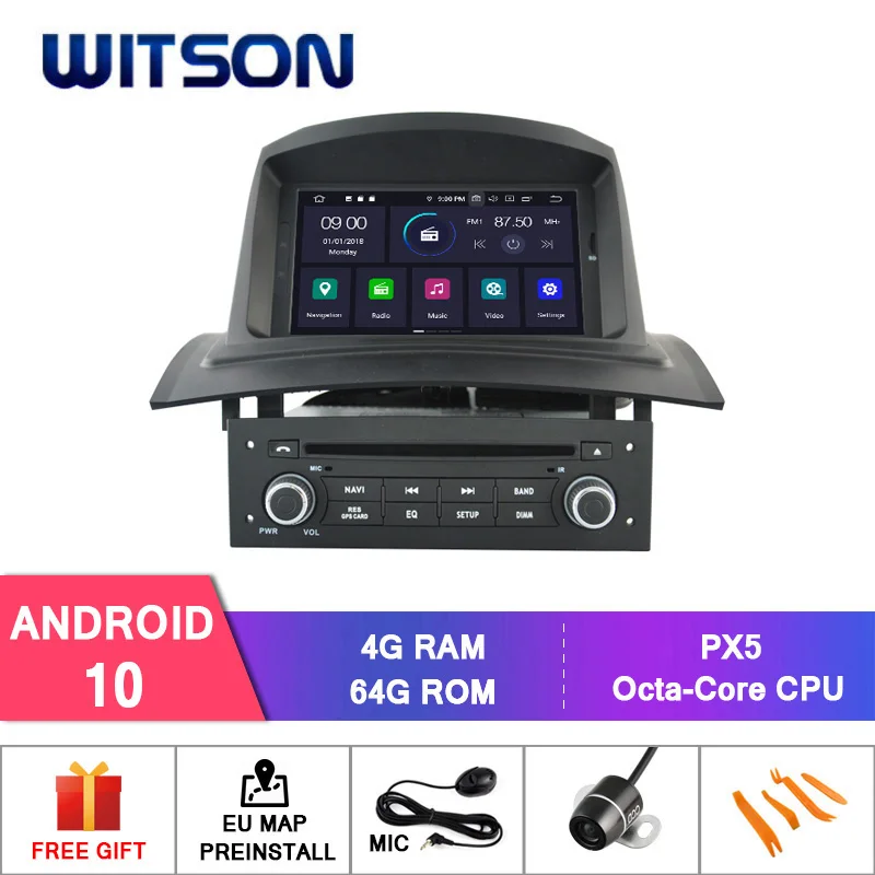 WITSON Android 10.0 IPS HD Displej na RENAULT MEGANE 2 AUTA, DVD, GPS, RÁDIO 4GB RAM++64GB FLASH 8 Octa-Core+DVR/WIFI+DSP+DAB+OBD
