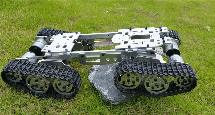 WZY569 Smart RC Tank Auto Truck Robot Platformu Climbin Kovové Nádrže Šasi DIY 350 ot / MIN CNC Zliatiny telo+4 Plastové Skladieb + 4 Motory