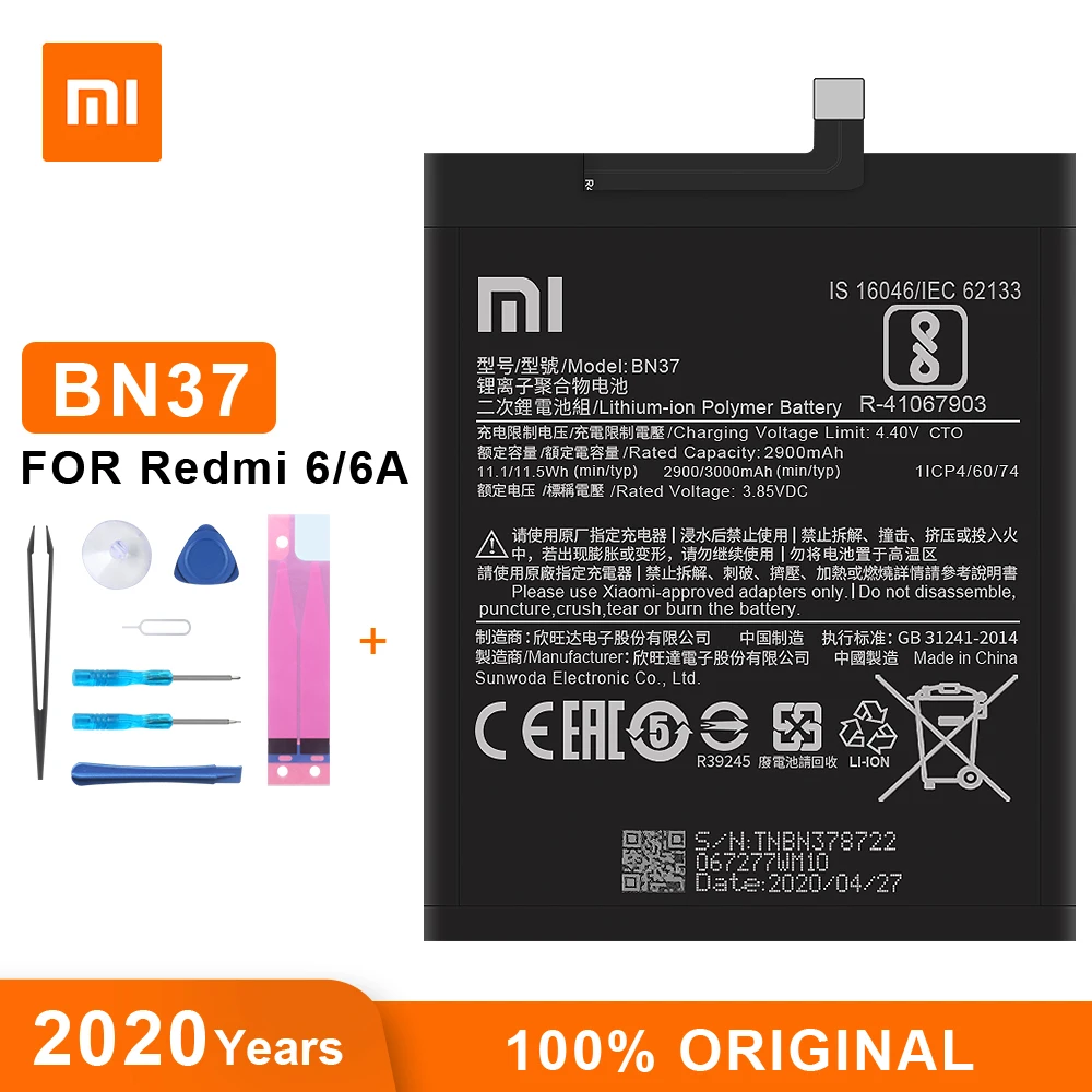 Xiao Mi Originálne Batérie BN37 3000 mAh pre Xiao Redmi 6 Redmi6 Redmi 6A Vysoká Kvalita Telefón Náhradné Batérie