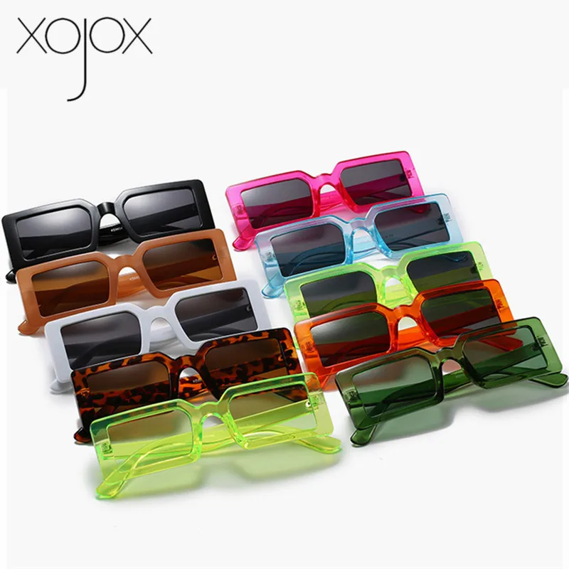 XojoX 2020 Námestie slnečné Okuliare Ženy Značky Vintage Dizajnér Obdĺžnik Slnečné Okuliare Femlae Zelená Čierna Okuliare Odtiene UV400