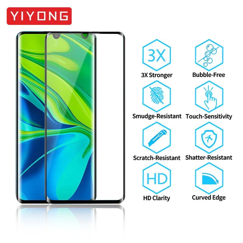 YIYONG 3D Zakrivené Sklo Pre Xiao Mi10 Ultra 10 Tvrdené Sklo Mi 10 TON Pro Screen Protector Pre Xiao Mi Poznámka 10 Lite Note10 Pro
